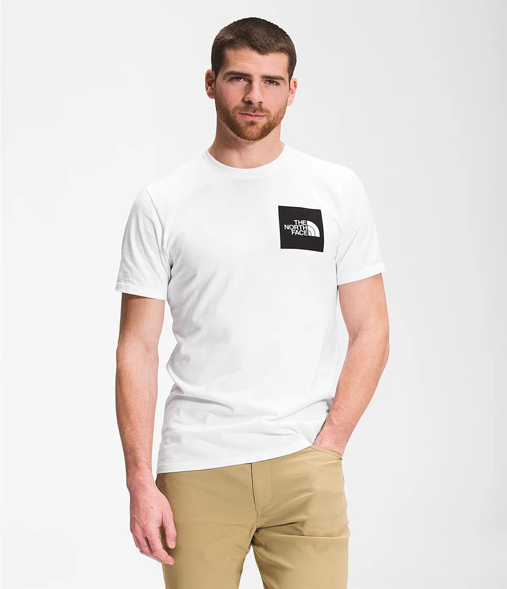 The North Face Fine Kurzer Ärmel T-Shirts Herren - Weiß CH-169DMFM